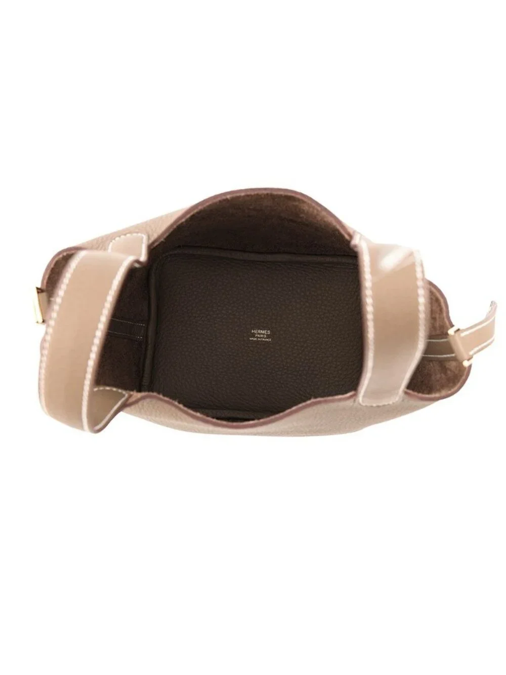 Hermes Handbag Picotin Lock PM Etoupe Gold Taurillon Clemence Tote